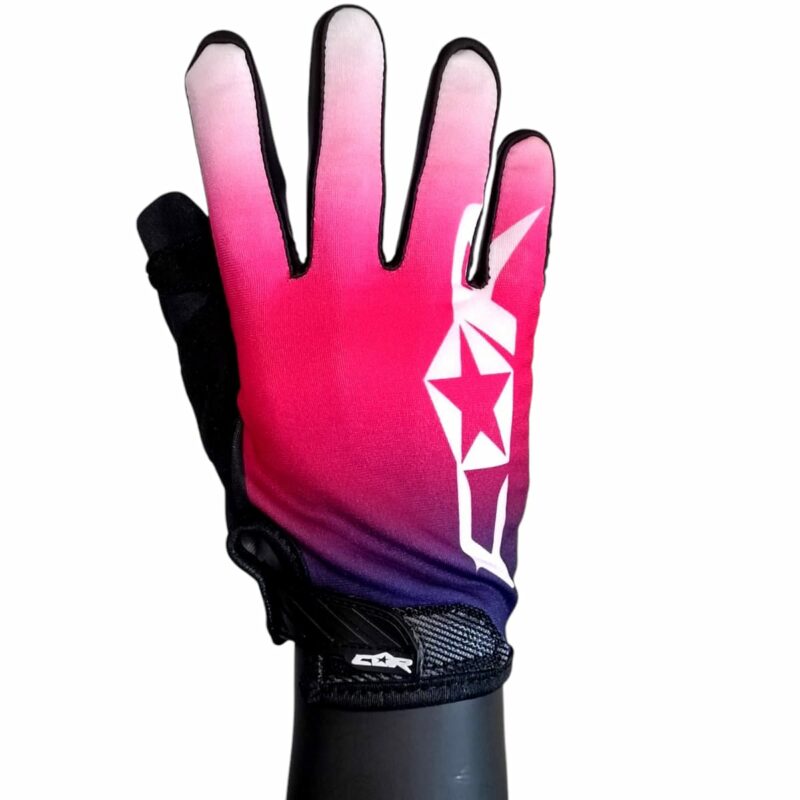 Paire de Gants future violet/rose