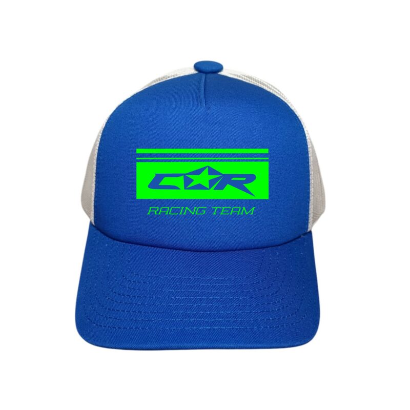 casquette Racing Team bleu/vert fluo