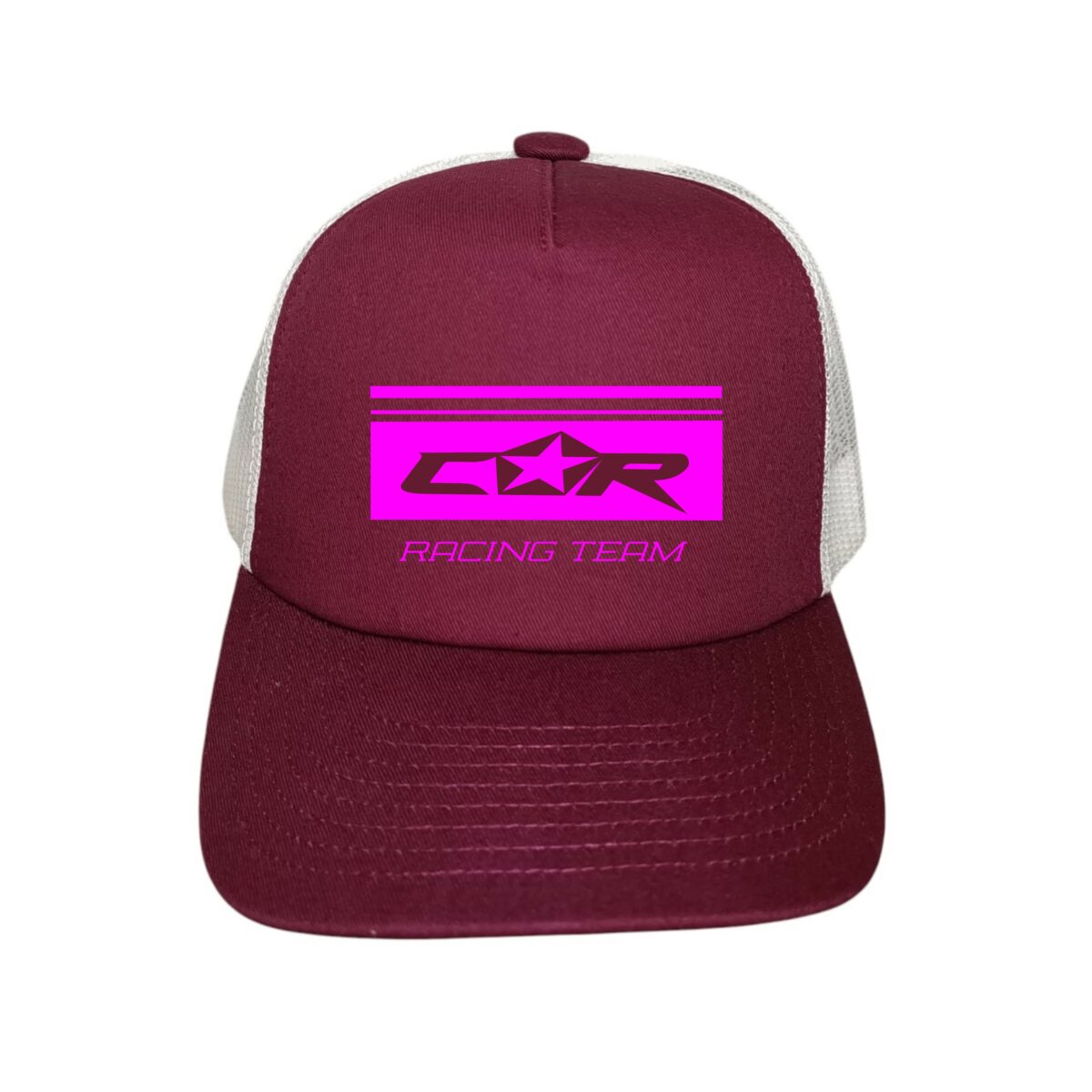 casquette Racing Team bordeaux/rose